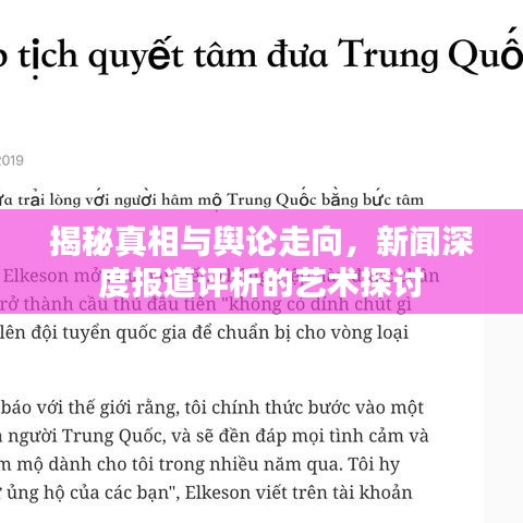 揭秘真相與輿論走向，新聞深度報(bào)道評(píng)析的藝術(shù)探討