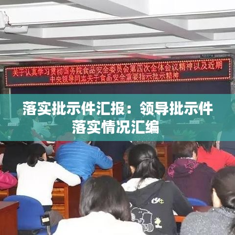 落實批示件匯報：領(lǐng)導(dǎo)批示件落實情況匯編 