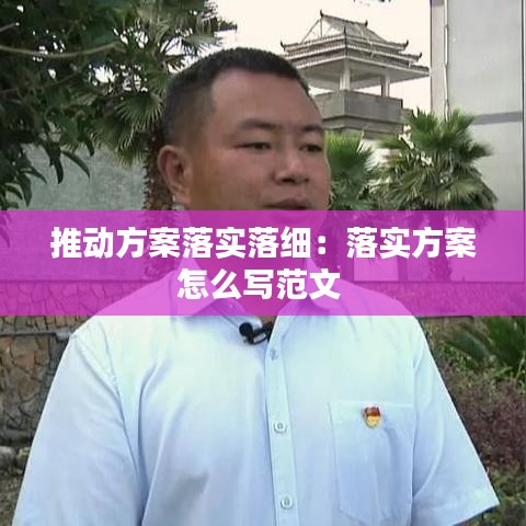 推動方案落實(shí)落細(xì)：落實(shí)方案怎么寫范文 
