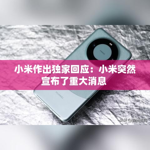 小米作出獨家回應：小米突然宣布了重大消息 