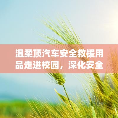 溫柔頂汽車安全救援用品深化校園安全教育，守護(hù)學(xué)子安全之路