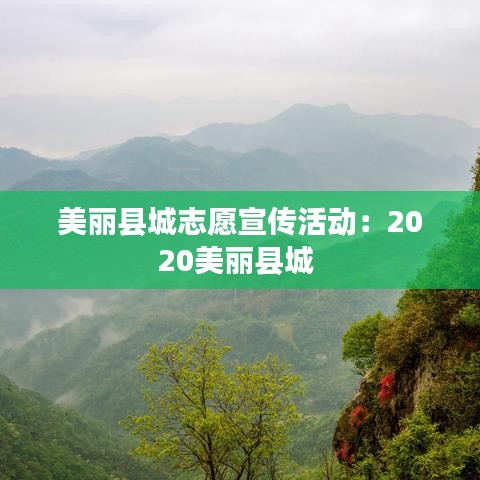美麗縣城志愿宣傳活動：2020美麗縣城 