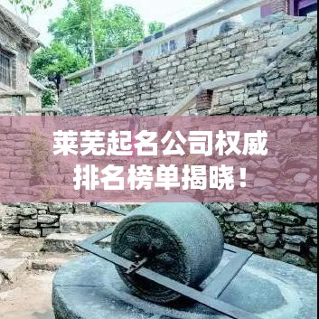 萊蕪起名公司權(quán)威排名榜單揭曉！