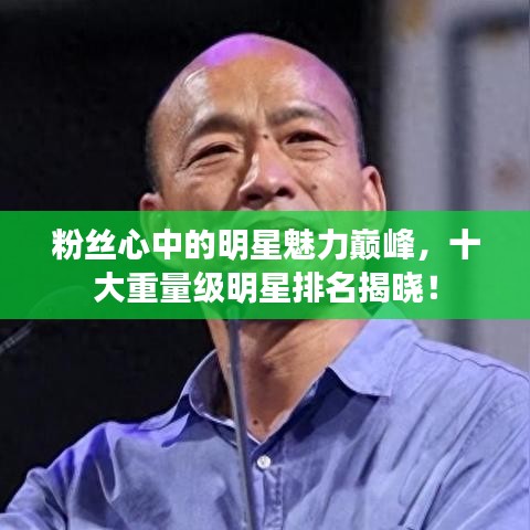 粉絲心中的明星魅力巔峰，十大重量級明星排名揭曉！