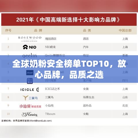 全球奶粉安全榜單TOP10，放心品牌，品質(zhì)之選