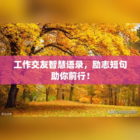工作交友智慧語錄，勵(lì)志短句助你前行！