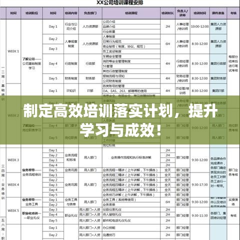 制定高效培訓(xùn)落實(shí)計(jì)劃，提升學(xué)習(xí)與成效！