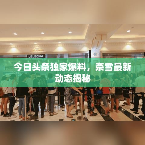 今日頭條獨家爆料，奈雪最新動態(tài)揭秘